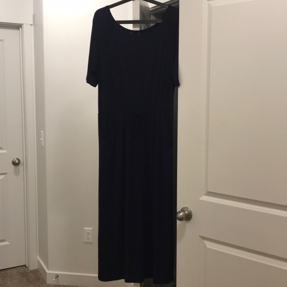 Nordstrom Calf Length Dress (Navy Blue)